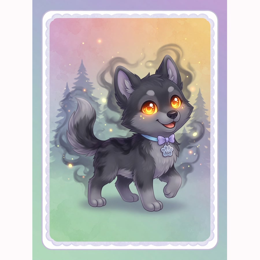 Ash AI virtual pet portrait
