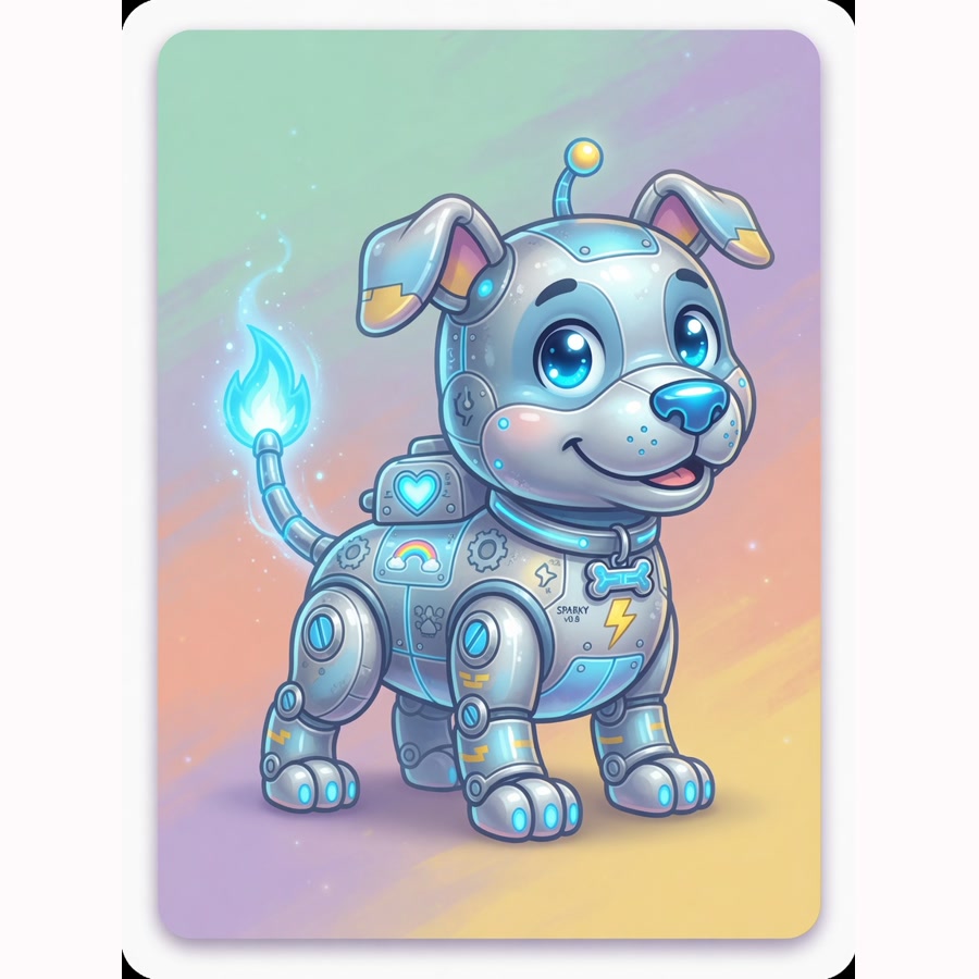 Sparky AI virtual pet portrait